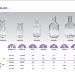 Clear Glass Drink Bottles 200ml - 230ml